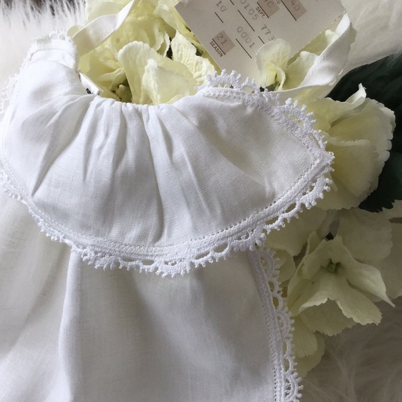 ๐HP๐Vintage Mark Cross Irish Linen Baby Bib - Picture 3 of 8